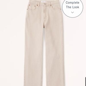 Abercrombie Curve Love 90s Relaxed Oat